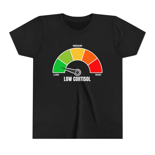 Low cortisol Kids Shirt– (Black & White) - If your cortisol not low DONT BUY THIS 😭