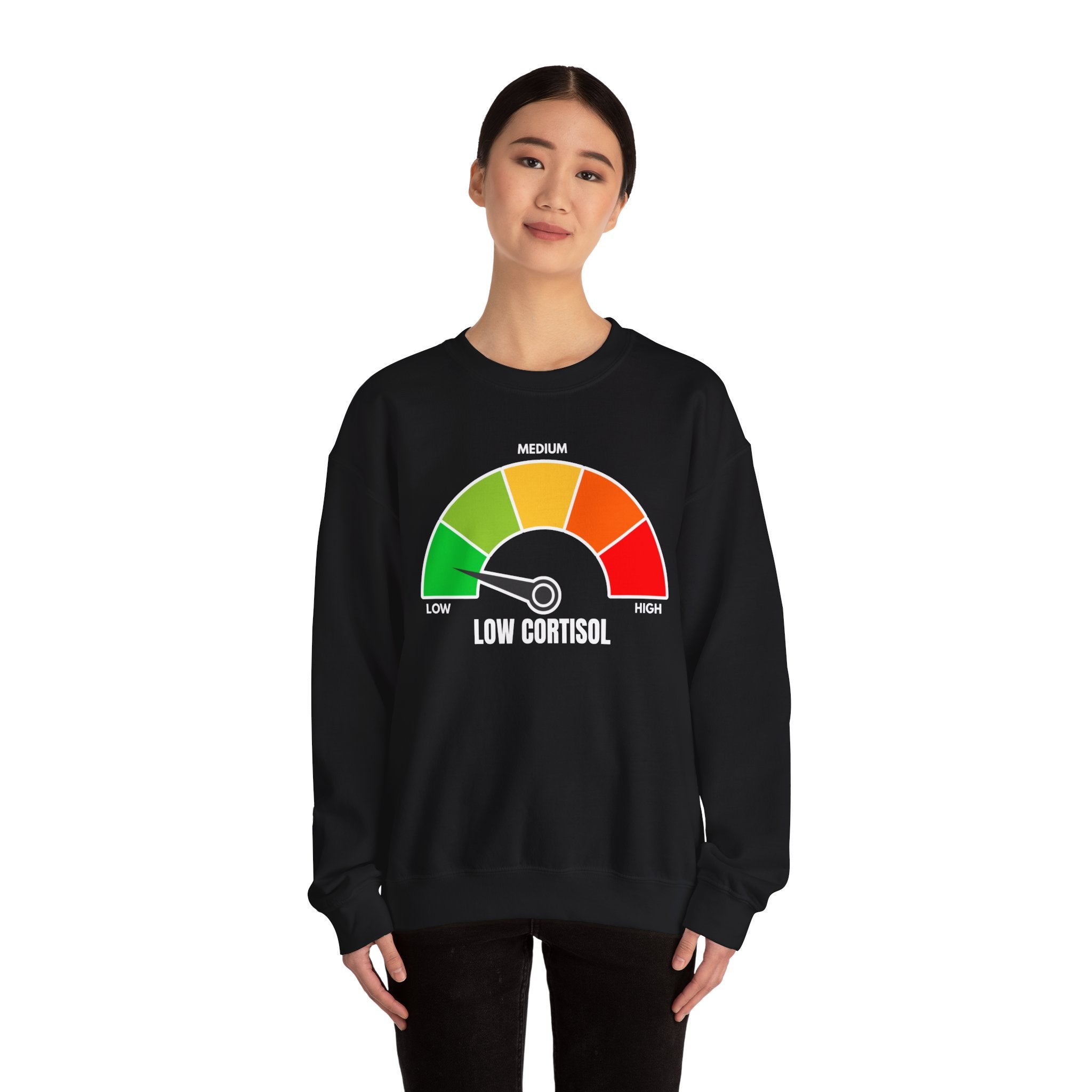 Low Cortisol Sweatshirt (Black & White) - If your cortisol not low DONT BUY THIS 😭