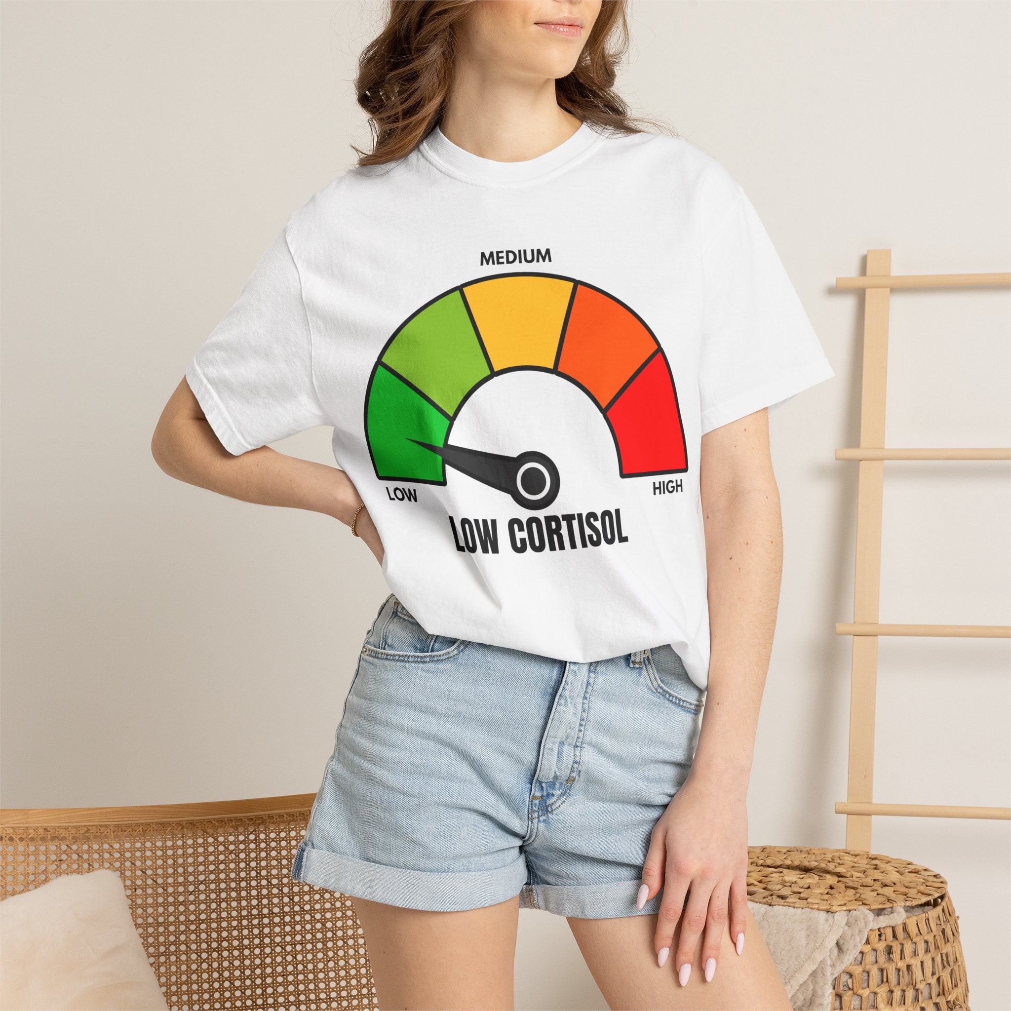 Low Cortisol Shirt (Black & White) - If your cortisol not low DONT BUY THIS 😭