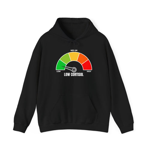Low Cortisol Hoodie (Black & White) - If your cortisol not low DONT BUY THIS 😭