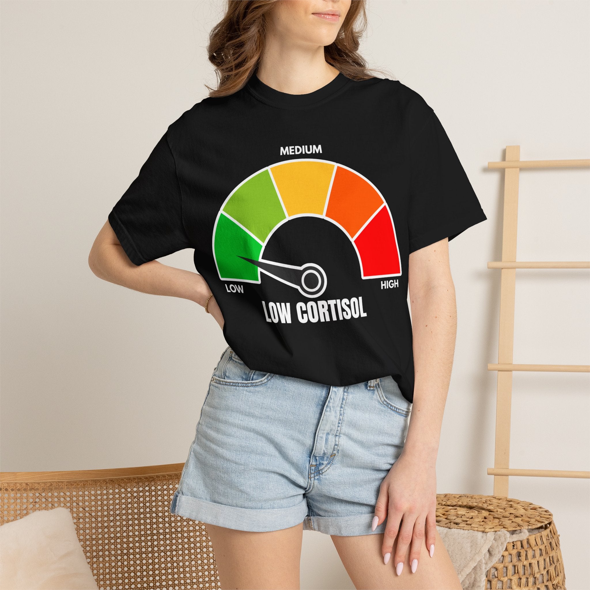 Low Cortisol Shirt (Black & White) - If your cortisol not low DONT BUY THIS 😭
